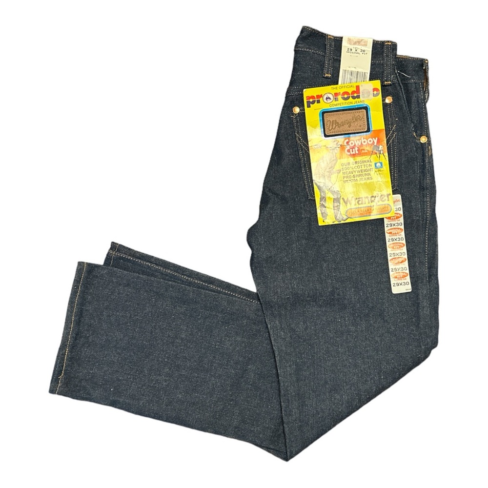 NWT Wrangler Rodeo Cowboy Cut Original Fit Jeans Dark Blue Denim Mens Sz 29 x 30